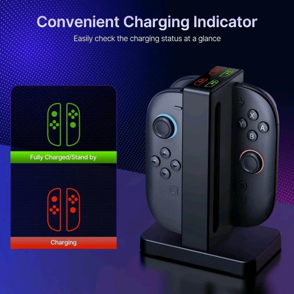 NexiGo Enhanced Controller Charger Compatible with Nintendo Switch 2, USB Type C